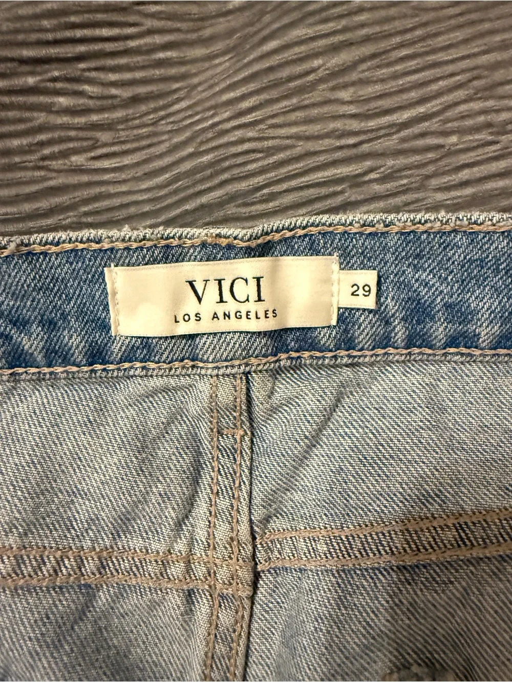 Vici Light Blue Distressed Denim Cutoff Shorts
